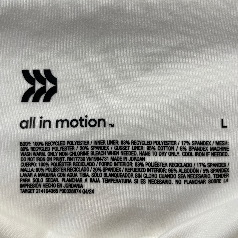 All in Motion Women's White High Rise Pleated Athletic Skort Size Large - Picture 4 of 4